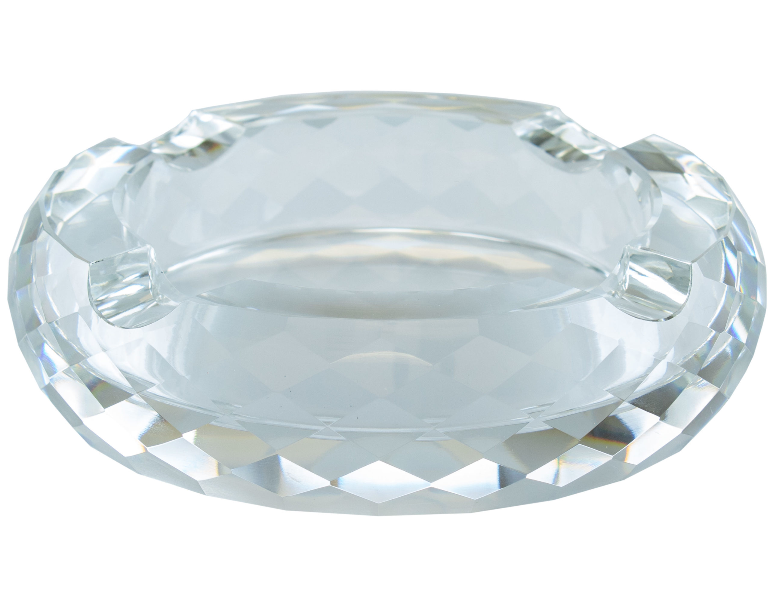 Ashtray Crystal round honey